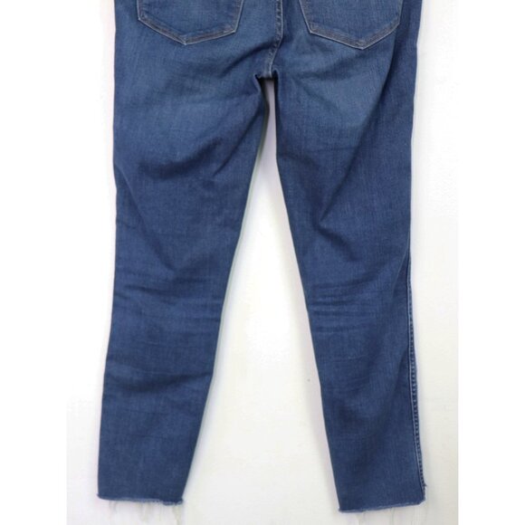 Madewell 10" High-Rise Skinny Jeans Exposed Button Front Cotton Denim Hanna Wash - Picture 10 of 10
